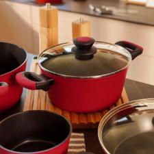 Ca�arola Antiaderente Oxford Everyday Vermelha 20cm Alum�nio com Tampa