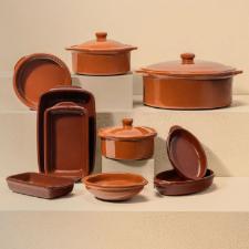 Ca�arola para Servir Feijoada Oxford Cer�mica Artesanal 28cm Terracota