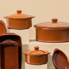 Ca�arola para Servir Feijoada Oxford Cer�mica Artesanal 23,5cm Terracota