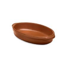 Travessa Oval para Servir Feijoada Oxford Cer�mica Artesanal 24,5cm Terracota