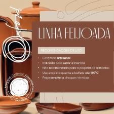 Travessa Oval para Servir Feijoada Oxford Cer�mica Artesanal 24,5cm Terracota