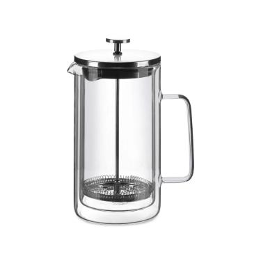 Cafeteira Francesa Vidro Parede Dupla 1L Oxford: Sabor Intenso