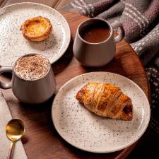 Caneca Oxford Chubby Chia 330ml de Cer�mica Empilh�vel