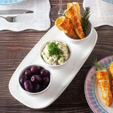 Jogo de Servir 4 Pe�as Cer�mica Oxford Domus Branco: Vers�til