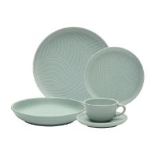 Jogo de Jantar Ch� 30 P�s Cer�mica Oxford Flat O�sis: Menta Acetinado