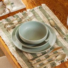Jogo de Jantar Ch� 30 P�s Cer�mica Oxford Flat O�sis: Menta Acetinado