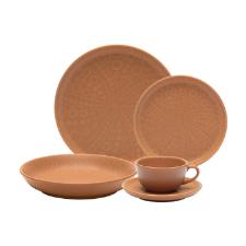 Jogo de Jantar Ch� 30 P�s Cer�mica Oxford Flat Estrela-do-Mar: Terracota