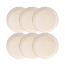 Jogo 6 Pratos Rasos Cer�mica Oxford Flat Duna 26 Cm: Minimalista