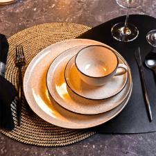 Jogo 6 X�caras Ch� Cer�mica Oxford Flat Duna 200 Ml: Minimalista