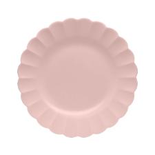 Jogo 6 Pratos Rasos Porcelana Oxford Flora D�lia 27,5 Cm: Rosa Suave