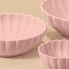 Jogo 6 Pratos Fundos Porcelana Oxford Flora D�lia 20 Cm: Rosa Suave 1L