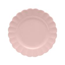 Jogo 6 Pratos Sobremesa Porcelana Oxford Flora D�lia 22 Cm: Rosa Suave