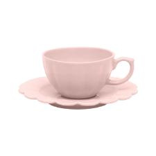 Jogo 6 X�caras Ch� Porcelana Oxford Flora D�lia 220 Ml: Rosa Suave