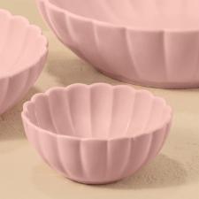 Jogo 6 Tigelas Sobremesa Porcelana Oxford Flora D�lia 12 Cm: Rosa Suave