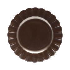 Jogo 6 Pratos Rasos Porcelana Oxford Flora Anis 27,5 Cm: Marrom Metalizado