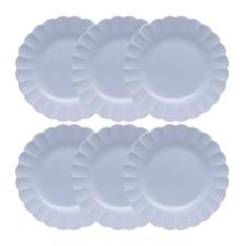 Jogo 6 Pratos Rasos Porcelana Oxford Flora �ster 27,5 Cm: Azul Candy Color