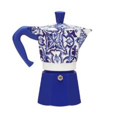 Cafeteira Italiana Bialetti Moka Express 3 X�caras: Edi��o Especial Dolce & Gabbana Blu Mediterraneo