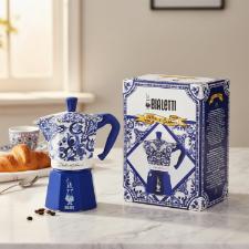 Cafeteira Italiana Bialetti Moka Express 6 X�caras: Edi��o Especial Dolce & Gabbana Blu Mediterraneo