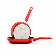 Frigideira Brinox Optima 24cm 1,8 litro com revestimento cer�mico vermelha alum�nio 4,5mm e indu��o, PFOA free