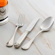 Faqueiro em a�o inox Saint James P�rola 130 pe�as: Requinte e sofistica��o para sua mesa