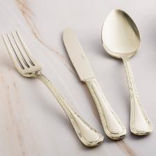 Faqueiro em a�o inox Saint James Lace Champagne Gold 101 pe�as: Requinte e brilho para a sua mesa