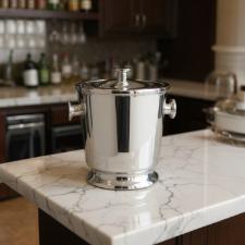 Balde T�rmico para Gelo Saint James 2,8L, Banho de Prata, Padr�o Superior, Luxo para Bar e Mesa