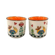 Jogo com 2 Copos para Espresso em Porcelana Egan Italy Cocorico Laranja 90ml: Energia e Estilo em Dose Dupla