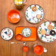 Jogo com 2 Copos para Espresso em Porcelana Egan Italy Cocorico Laranja 90ml: Energia e Estilo em Dose Dupla