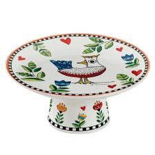Prato para Bolo com P� em Porcelana Egan Italy Cocorico Laranja 19,3cm: Presen�a Marcante e Vitalidade