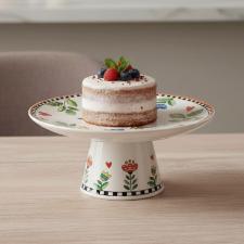 Prato para Bolo com P� em Porcelana Egan Italy Cocorico Laranja 19,3cm: Presen�a Marcante e Vitalidade