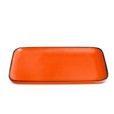 Bandeja em Porcelana Egan Italy Cocoric� 21x13cm Laranja: Charme e Estilo Italiano