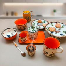 Bandeja em Porcelana Egan Italy Cocoric� 21x13cm Laranja: Charme e Estilo Italiano