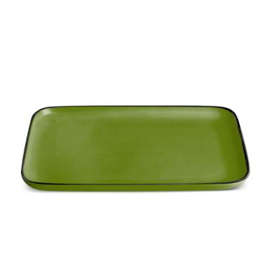 Bandeja em Porcelana Egan Italy Cocoric� 21x13cm Verde: Charme e Estilo Italiano