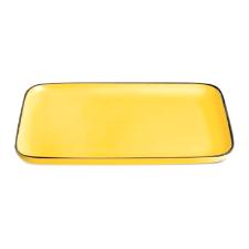 Bandeja em Porcelana Egan Cocorico Amarelo 21x13cm: Charme Italiano e Cor para sua Mesa