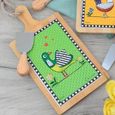 T�bua para Aperitivo Egan Italy Cocoric� 30x15cm Verde: Charme e Praticidade Italiana