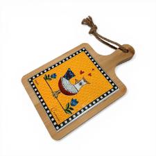 T�bua de Aperitivo em Porcelana Egan Cocorico Laranja 24x15cm: Estilo e Cor para Seus Momentos de Lazer