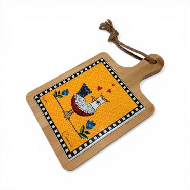 T�bua de Aperitivo em Porcelana Egan Cocorico Laranja 24x15cm: Estilo e Cor para Seus Momentos de Lazer