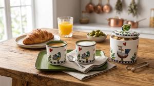 Jogo de Caf� em Porcelana Egan Cocorico Verde: Eleg�ncia e Praticidade para o Momento do Expresso