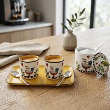 Jogo de Caf� em Porcelana Egan Cocorico Amarelo: Vitalidade e Alegria no seu Ritual Matinal