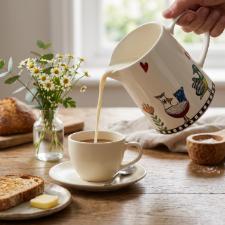 Jarra em Porcelana Egan Italy Cocorico 500ml: Charme e Tradi��o Italiana para o seu Servi�o de Mesa