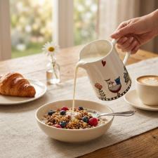 Jarra em Porcelana Egan Italy Cocorico 500ml: Charme e Tradi��o Italiana para o seu Servi�o de Mesa