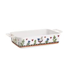 Travessa Retangular em Porcelana Egan Cocorico Laranja 35x19cm: Energia e Grandiosidade no Servir