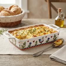 Travessa Retangular em Porcelana Egan Cocorico Laranja 35x19cm: Energia e Grandiosidade no Servir