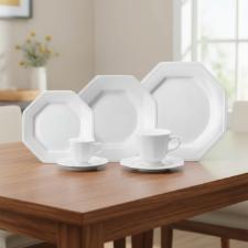 Jogo de jantar Schmidt Prisma 42 Pe�as porcelana, aparelho com ch� e caf�, 6 pessoas