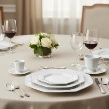 Jogo de jantar Schmidt Prisma 42 Pe�as porcelana, aparelho com ch� e caf�, 6 pessoas