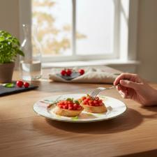 Prato Raso Cer�mica Copa&Cia Aquarelle Pomodoro e Basilico 29cm Design Italiano Gourmet