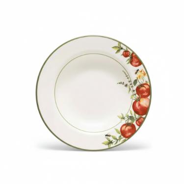 Prato Fundo Cer�mica Copa&Cia Aquarelle Pomodoro e Basilico 25cm Design Italiano Gourmet
