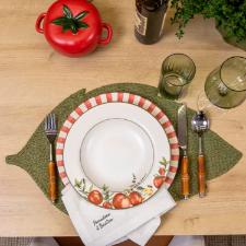 Prato Fundo Cer�mica Copa&Cia Aquarelle Pomodoro e Basilico 25cm Design Italiano Gourmet