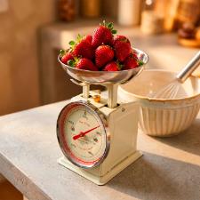 Balan�a de Cozinha Mec�nica Dulton Retro 500g Ivory: Estilo Vintage Compacto