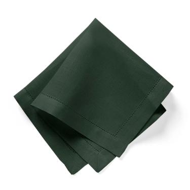 Jogo de 4 Guardanapos de Tecido Copa&Cia Tekapo Verde Floresta 45x45cm